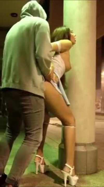 Shaiden with a hot public doggy and cumshot swallowing scene