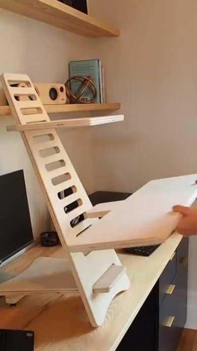 Took a little tinkering but I finally figured it out. Meet my new standing desk!