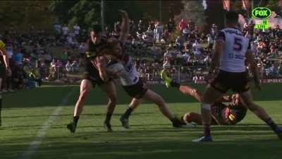 Brad Parker two for one tackle