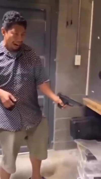 Keep your booger hook off the the bang button until your ready to destroy stuff or this will happen