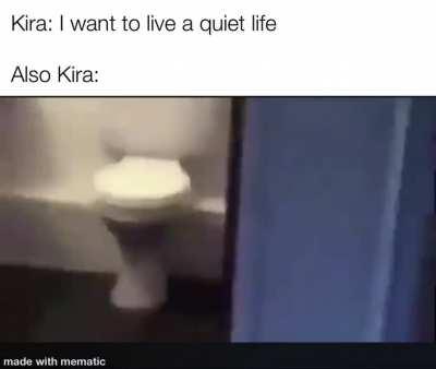 I guess explosions represent kira’s loud side