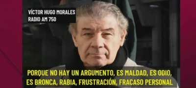 Victor Hugo Morales si votas a milei SOS mala persona 