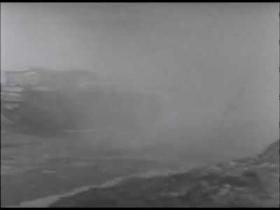 Scenes of heavy fighting during the Third Battle of Kharkov in Ukraine in early 1943