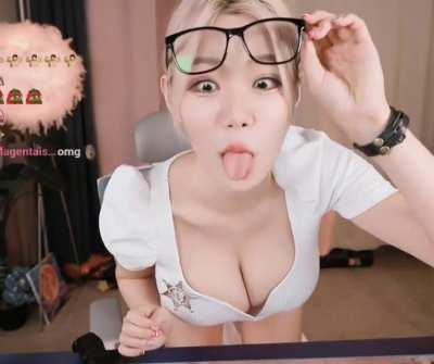 Berry adjusting her camera