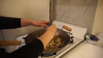 We made Smollen fried rice with Raisins