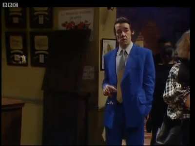 Classic Only Fools and Horses moment, Del Boy through the bar (1989)