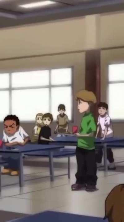 the boondocks be having me in tears 😭😭😭😭😭 “thank you” 😭😭☠️