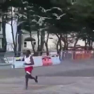 WCGW Having delicious chicken legs outdoors