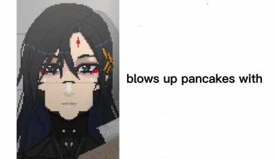 Falke abusing her power. (he got caught eating the pancakes he confiscated from the eules)