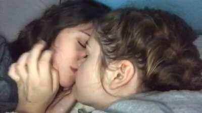 Young Lesbians Kissing