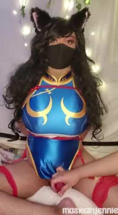 After tying up Chun-Li you find out she's hiding a small (tiny) secret... [M]