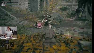 Just beat Godrick using a piano for a controller