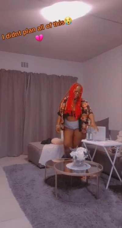 Stepping on glass while making a video