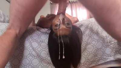 Wet and sloppy face fuck