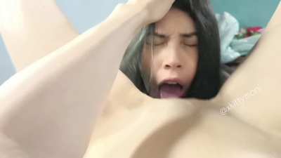 My roommate squirting in my mouth 