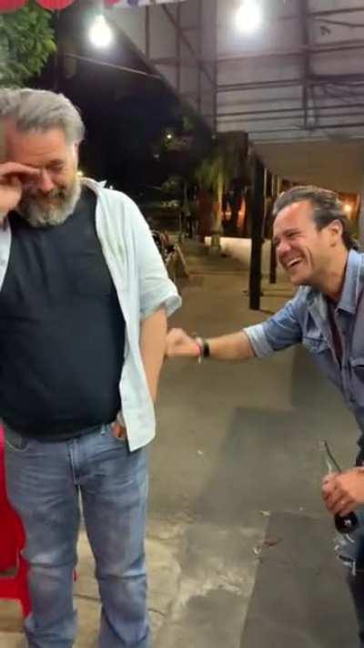 Friends just doing what they do best.