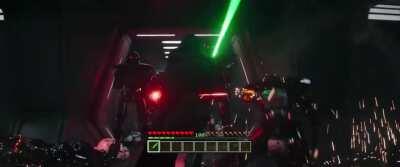 Luke's hallway scene but it's minecraft