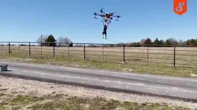 I'll dangle from a drone, WCGW?