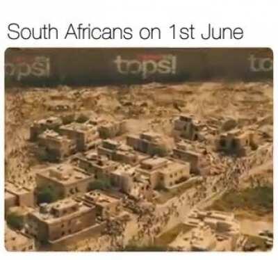 South Africans on 1st of June