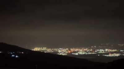Two ballistics missiles that hit haifa seen from near by mountains of carmel (16th of june)