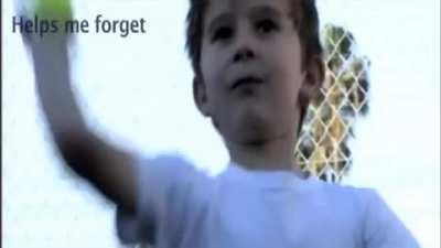 Tennis ball throw against the wall