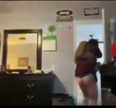 When I’m just chilling at home and hear an intruder.