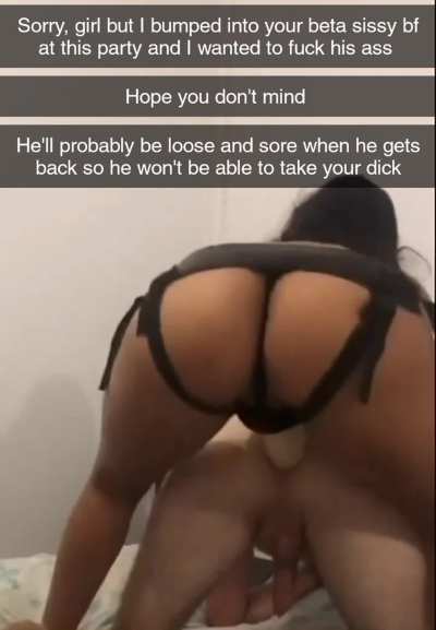 Your best-friend bumps into your sub at a party and she fucks his ass