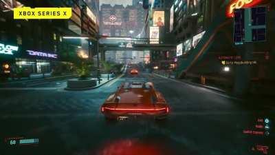 The vehicles on the street make room for maniac driver V to pass (tnx for that devs)