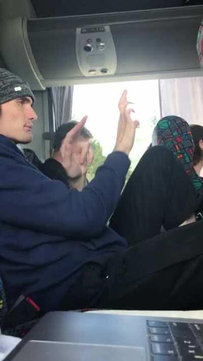 Bro typing in a cheat code