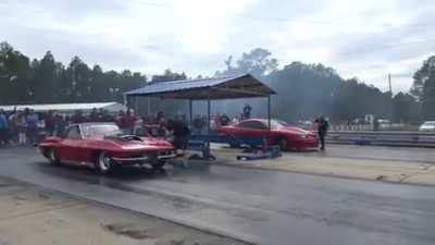 HMFT after car goes flying during drag race