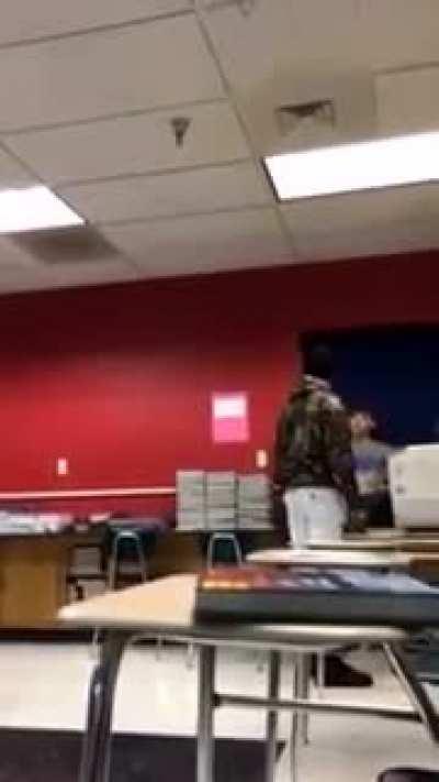 Bully spits on a kid with broken arm