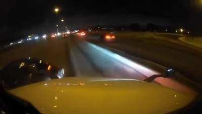 Chaotic multi vehicle crash