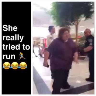 She really tried to run lmao