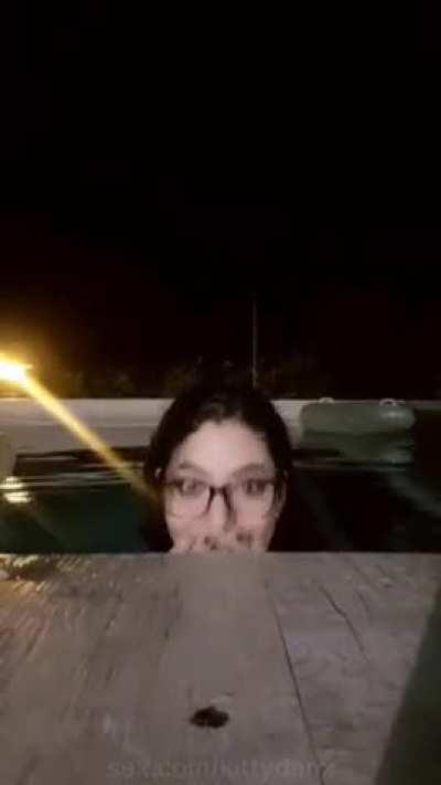 Late night swims 💦🍒🥵