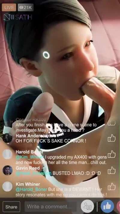 Kara Blowjob Live (Kara) [Detroit: Become Human]