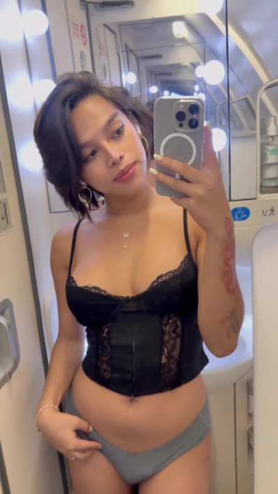 would you suck my girl cock first or spit on my tight little hole on the lavatory