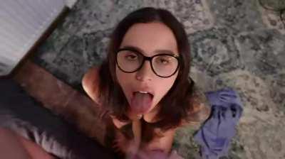 She got glasses for protection