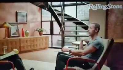 Chris pausing for a moment, to reflect on Radiohead's influence on him and his music (2019)