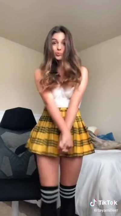 Taya showing her knee high socks