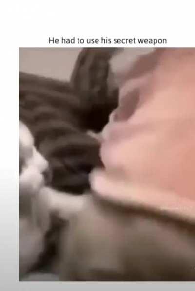 He had to use his secret weapon.