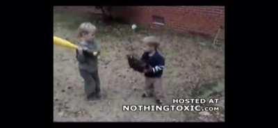 Back up so he can throw it to you.