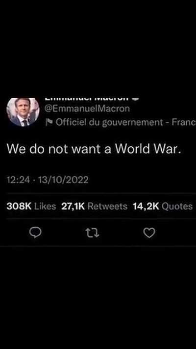 Fr*nch do not want a world war.