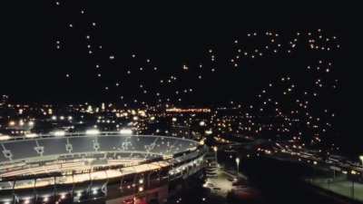 Drones de Oasis anoche en River