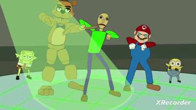 This is the origin of baldi and other popular characters dancing meme ,its in a fastoons fnf video