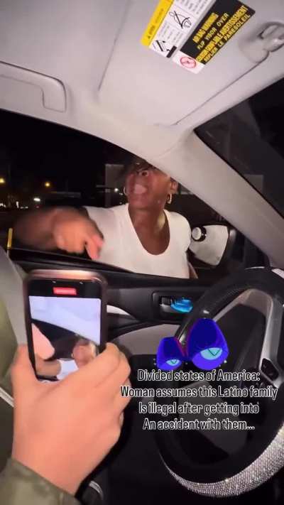 Woman demands information after fender bender