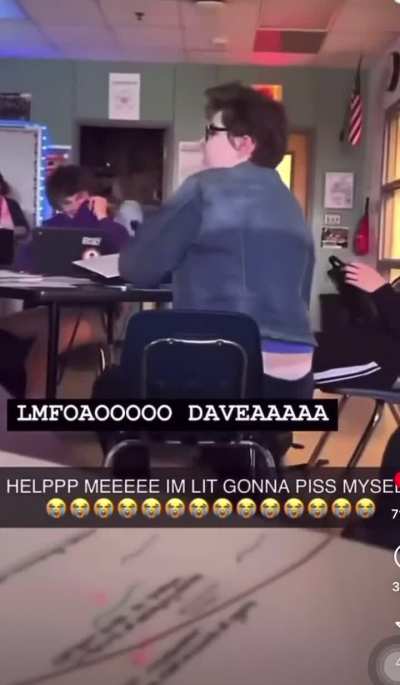 Student crashes out in the middle of class