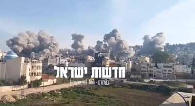 Explosions/demolitions in Jenin, West Bank 02-02-25