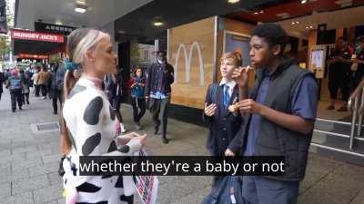 Teens obliterate vegan protestor