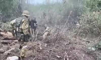 Russian steps on a mine in Ukraine.
