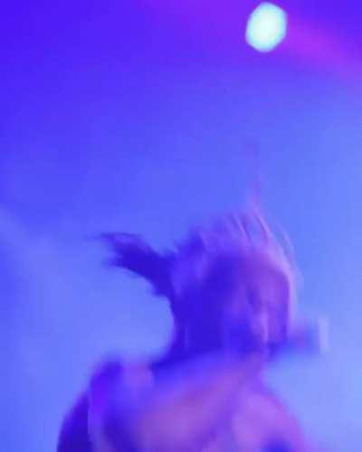 When he put that mic down you can tell how much energy he puts into his shows!